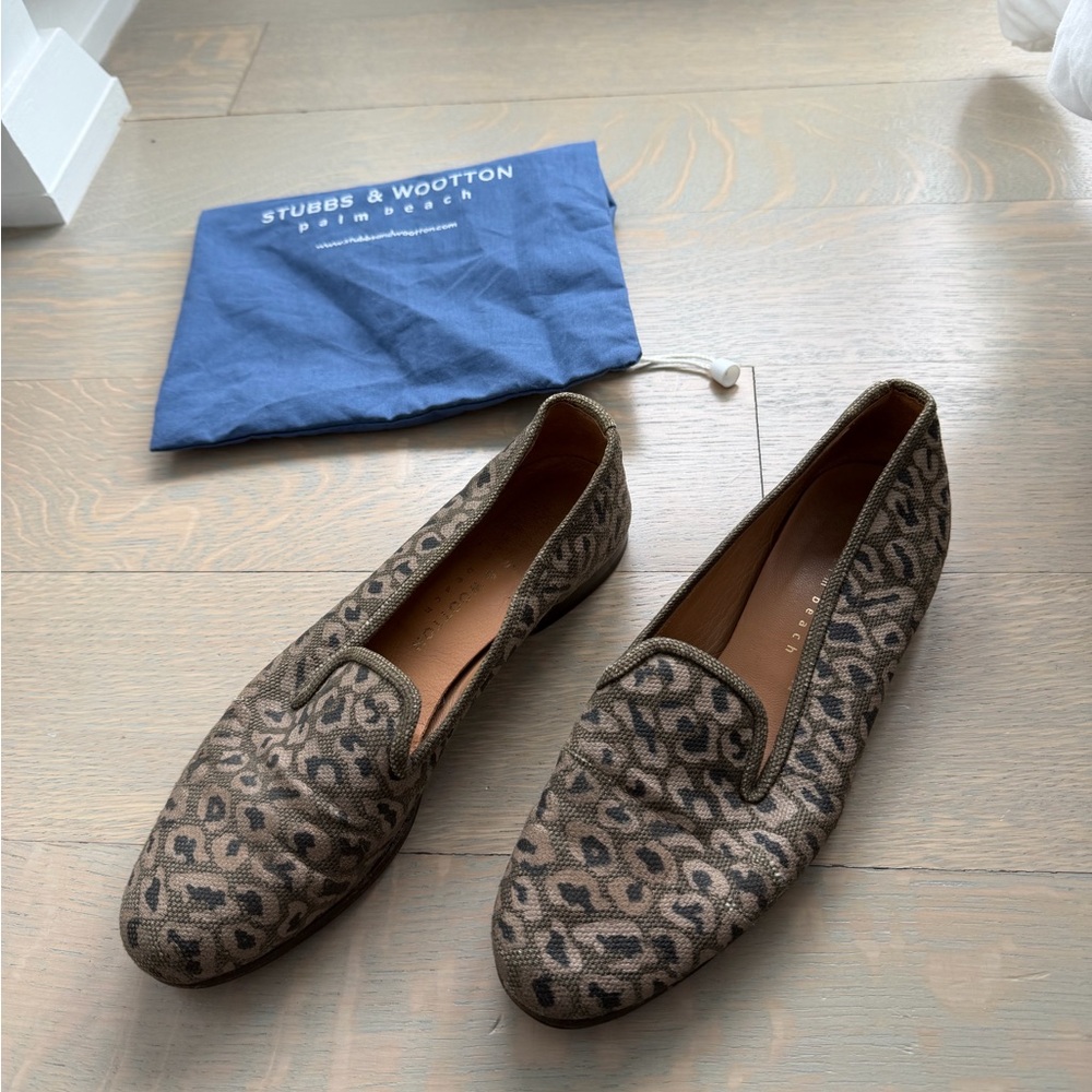 Stubbs & Wootton Leopard Loafers